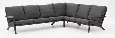 Lausanne hoek loungeset teak antraciet Afmetingen: L295 x B230 x H78 Driesprong Collection - Driesprong collection Lausanne hoek loungeset teak antraciet Afmetingen: L295 x B230 x H78 Driesprong Collection - Driesprong collection