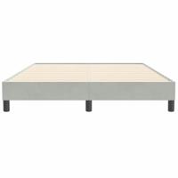 Bedframe zonder matras 140x210 cm fluweel lichtgrijs - thumbnail