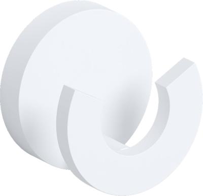 Kledinghaak Clou Flat Dubbele Rond Poedercoating Mat Wit