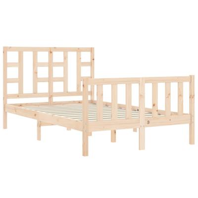 Bedframe met hoofdbord massief hout