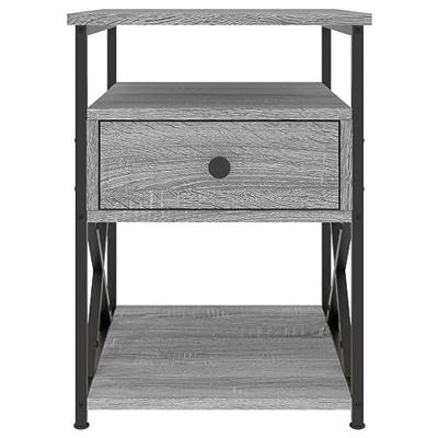 Nachtkastjes 2 st 40x42x55 cm bewerkt hout grijs sonoma eiken Nachtkastjes 2 st 40x42x55 cm bewerkt hout grijs sonoma eiken