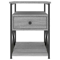 Nachtkastjes 2 st 40x42x55 cm bewerkt hout grijs sonoma eiken - thumbnail