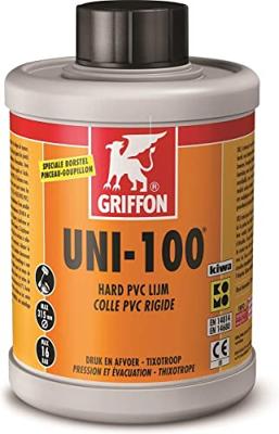 Griffon UNI-100 Hard PVC-Lijm Flacon met borstel - 500ml Griffon UNI-100 Hard PVC-Lijm Flacon met borstel - 500ml