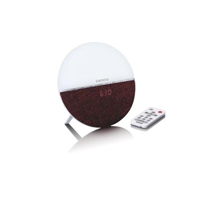 Lenco CRW-4 radio Klok Digitaal Bordeaux rood, Wit Lenco CRW-4 radio Klok Digitaal Bordeaux rood, Wit