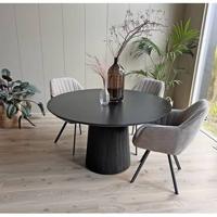 Old Inn - Eetkamertafel Rome Zwart 130cm - thumbnail