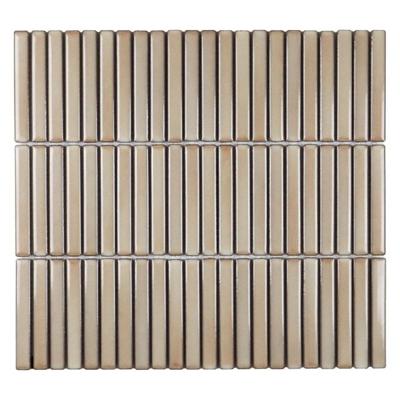 The Mosaic Factory Sevilla Mozaïektegel - 1.2x9.2cm - wand en vloertegel - glans - dessert beige SEF12225