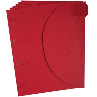 Smartfolder geperforeerde opbergmappen A4 Rood 6 stuks Smartfolder geperforeerde opbergmappen A4 Rood 6 stuks