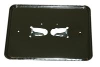 Diverse Kentekenplaat houder bromfiets staal chroom liggend - thumbnail