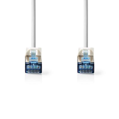 Nedis CAT6a netwerkkabel | S/FTP | RJ45 Male | RJ45 Male | 3.00 m | Snagless | Rond | LSZH | Wit | Label - CCGL85330WT30