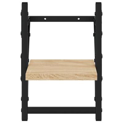 Wandschappen met stangen 2 st 20x25x30 cm sonoma eikenkleurig - thumbnail
