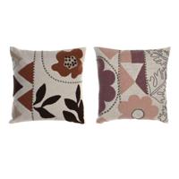 Kussen DKD Home Decor Wit Roze 45 x 15 x 45 cm (2 Stuks) - thumbnail