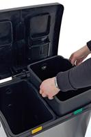 EKO pedaalemmer rejoice 2x30 l matzilverkleurig - thumbnail