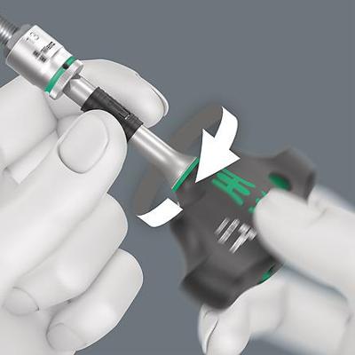 Wera 411 A RA T-greep adapterschroevendraaier met ratelfunctie, 1/4"