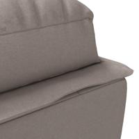 Chaise longue met kussens stof taupe - thumbnail
