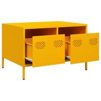 Tv-meubel 68x50x43,5 cm koudgewalst staal mosterdgeel - thumbnail