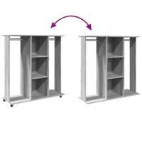 Kledingkast met wielen 102x38x110 cm hout grijs sonoma eiken - thumbnail