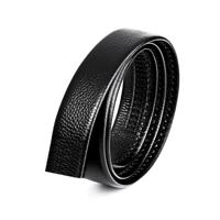 Mannen casual lederen riem tailleband lengte: 125cm (zwart) - thumbnail