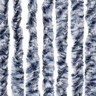 VidaXL Vliegengordijn 100x200 cm chenille blauw en wit