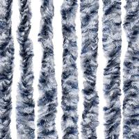 Vliegengordijn 100x200 cm chenille blauw en wit - thumbnail