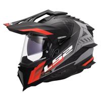 LS2 endurohelm "mx701 explorer hexa" helmet mx701 explorer hexa matt black/red/grey - thumbnail