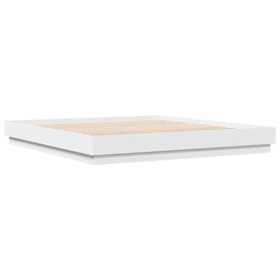 Bedframe met LED-verlichting wit 180x200 cm