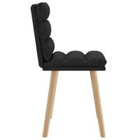 Eetkamerstoelen 2 st stof zwart - thumbnail