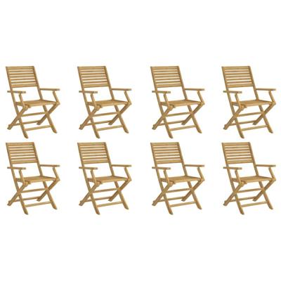 Tuinstoelen 8 st inklapbaar 54,5x61,5x86,5 cm acaciahout