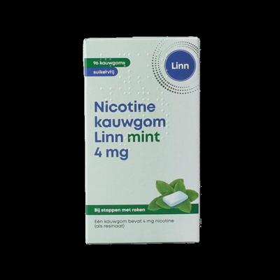 Linn Nicotine kauwgom 4mg mint 96 Stuks