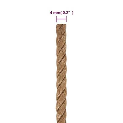 VidaXL Touw 100 m lang 4 mm dik jute - thumbnail