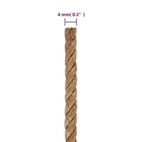 VidaXL Touw 100 m lang 4 mm dik jute - thumbnail