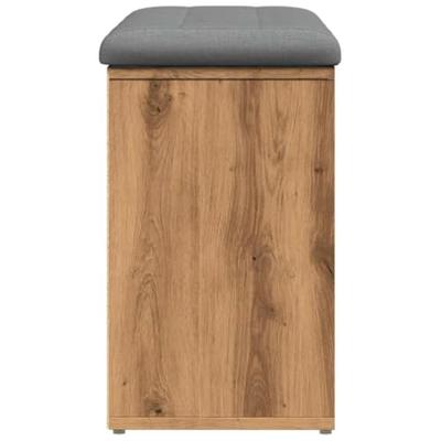 Schoenenbank 82x32x50 cm bewerkt hout artisanaal eikenkleur