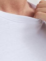 2-pack heren T-shirts ronde hals - zwart en wit Katoenen heren ondershirt korte mouwen - Witte t shirts heren - thumbnail