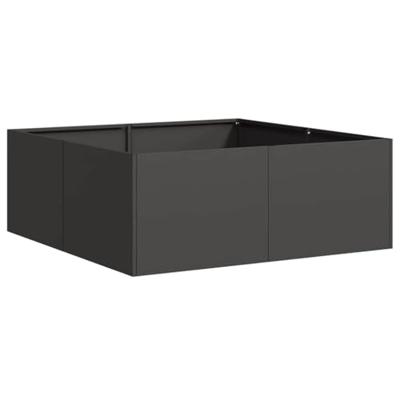 VidaXL Plantenbak 80x80x30 cm staal zwart