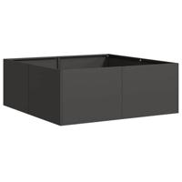 VidaXL Plantenbak 80x80x30 cm staal zwart - thumbnail