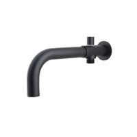 Wiesbaden Inbouw Baduitloop Met Omstel 24 cm 1/2 Mat Zwart - thumbnail
