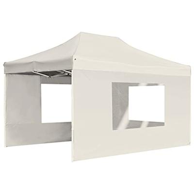 Partytent inklapbaar met wanden 4,5x3 m aluminium crme