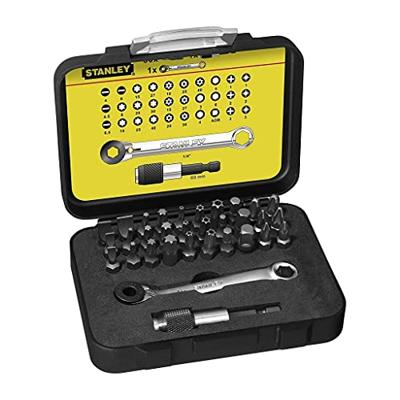 Stanley handgereedschap Bitset Expert Pro 1/4" - Ringsteeksleutel (32 delig) - 1-13-905