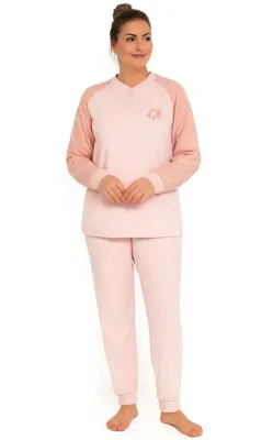 Lunatex badstof dames pyjama - Classic Winter - Warme pyjama