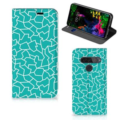 LG G8s Thinq | Bookcase | Cracks Blue