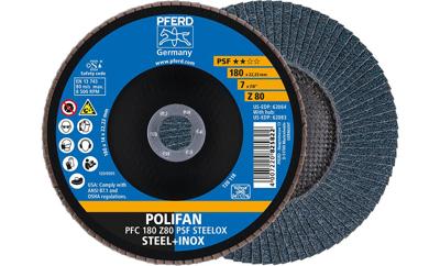 PFERD TOOLS 67768185 PFC 180 Z 80 PSF STEELOX Lamellenschijf Diameter 180 mm Boordiameter 22.23 mm Korrelgrootte (num) 80 RVS, Staal 10 stuk(s) PFERD TOOLS 67768185 PFC 180 Z 80 PSF STEELOX Lamellenschijf Diameter 180 mm Boordiameter 22.23 mm Korrelgrootte (num) 80 RVS, Staal 10 stuk(s)