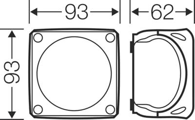 Hensel 62000098 Verdeeldoos Halogeenvrij, Verzegelbaar, Weerbestendig (l x b) 93 mm x 93 mm 1 stuk(s)
