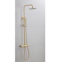 Opbouw Regendouche Set BWS Gold Ronde Hoofddouche 20 cm Mat Goud - thumbnail