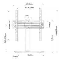 Universele TV-standaard Maclean, voor RTV-kast, standaard, max. 35 kg, rotatie 20 graden, voor TV 32-55", MC-132 - thumbnail