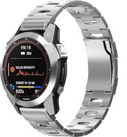 By Qubix - Titanium schakelband - Zilver - Compatible met Garmin Epix Pro Gen 2 (51mm) / Quatix 7X / 6X & Tactix 7 (pro) - Compatible Garmin bandje - thumbnail