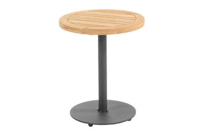 4 Seasons Outdoor | Bijzettafel Volta Teak Ø45 cm x 55(h) cm | Antraciet