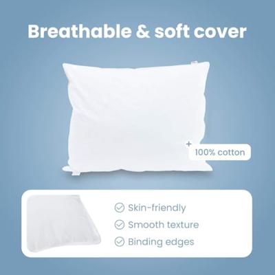 VidaXL Hoofdkussen met kussen wit 50 x 75 cm veren