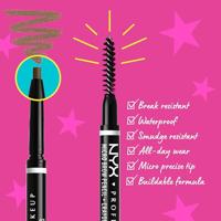 NYX PMU Professional Makeup Micro Brow Pencil - Brunette MBP06 - Wenkbrauw potlood - 0,5 gr - thumbnail