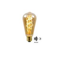 Lucide ST64 TWILIGHT SENSOR - Filament lamp - Ø 6,4 cm - LED - E27 - 1x4W 2200K - Dag/nacht sensor - Amber - thumbnail