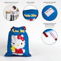 Rugtas met Koordjes Hello Kitty Blauw 27 x 33 cm - thumbnail