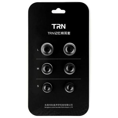 TRN oortelefoon silicone Memory Foam oordopje (zwart)